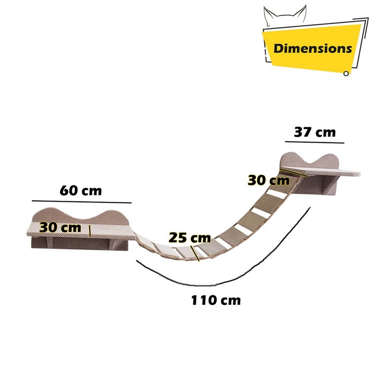 Schody - Półki na ścianę dla kota – 24